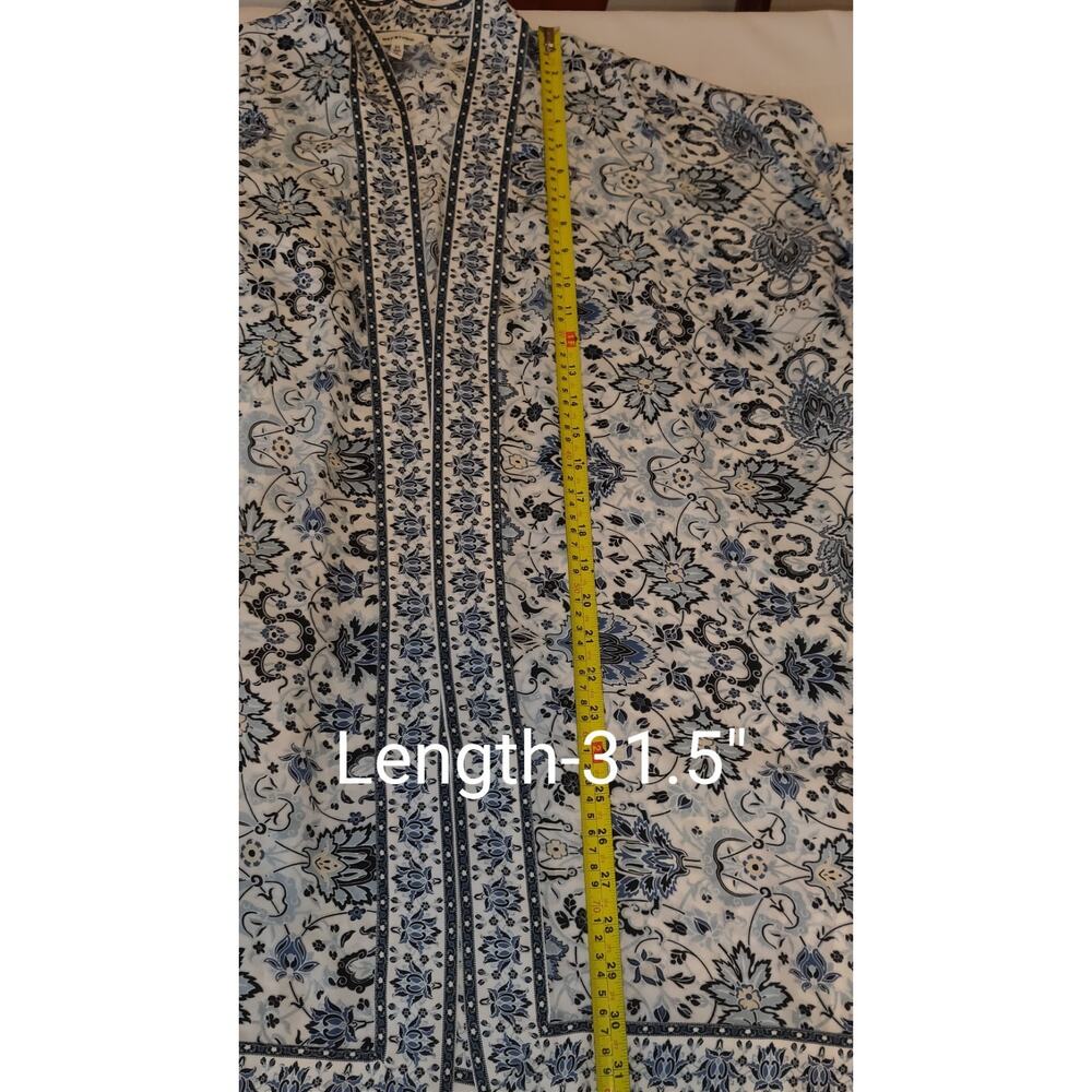 Max Studio Open Front Kimono Womens 2X Top Flowy Cottage Resort Wear Romantic - Picture 11 of 16